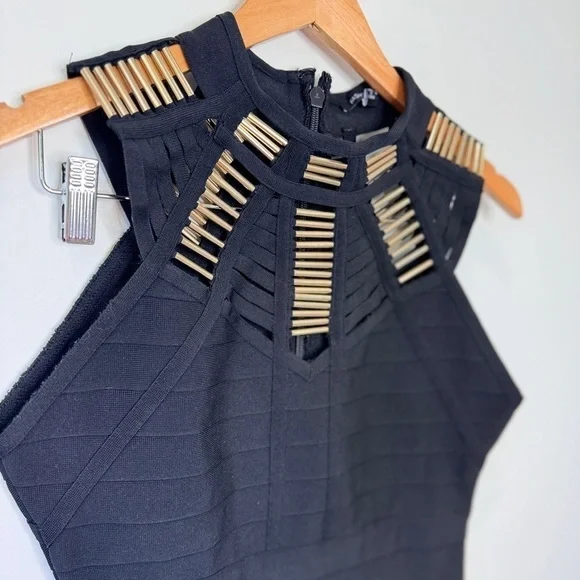 Fashion Nova Bandage Midi Black Dress (M) - Picture 4 of 8